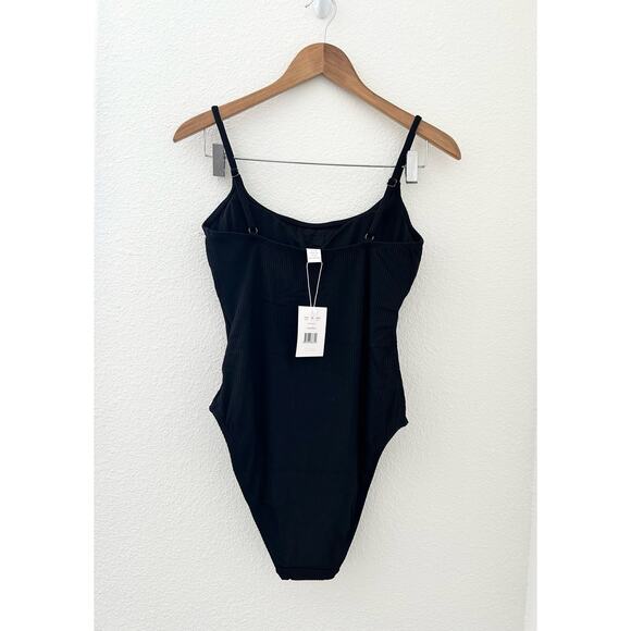 Andie Swim the Amalfi Ribbed One Piece in Black XS NWT - Picture 6 of 9